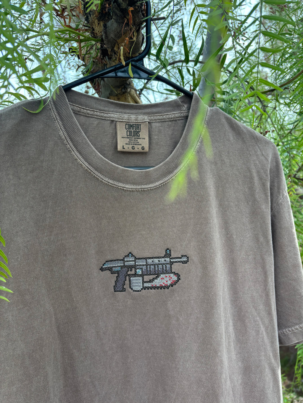 Gears of War Lancer pixel embroidered shirt