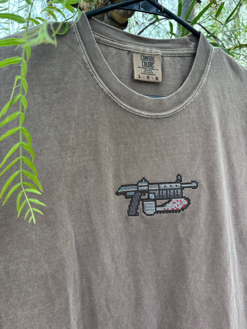 Gears of War Lancer pixel embroidered shirt