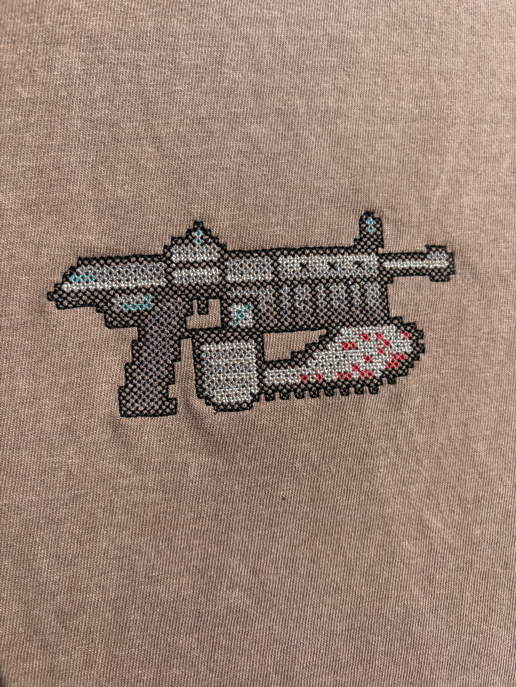 Gears of War Lancer pixel embroidered shirt