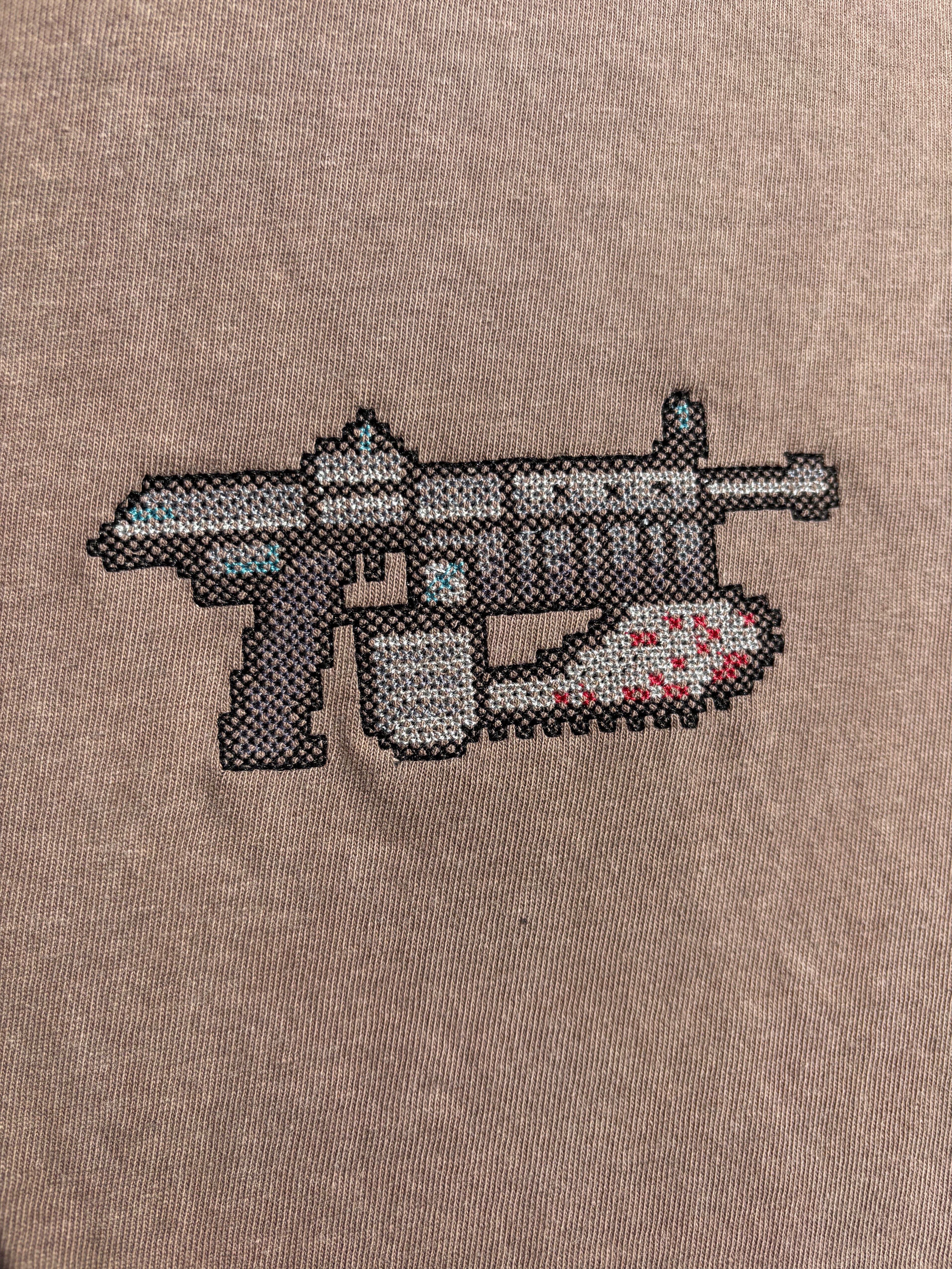 Gears of War Lancer pixel embroidered shirt