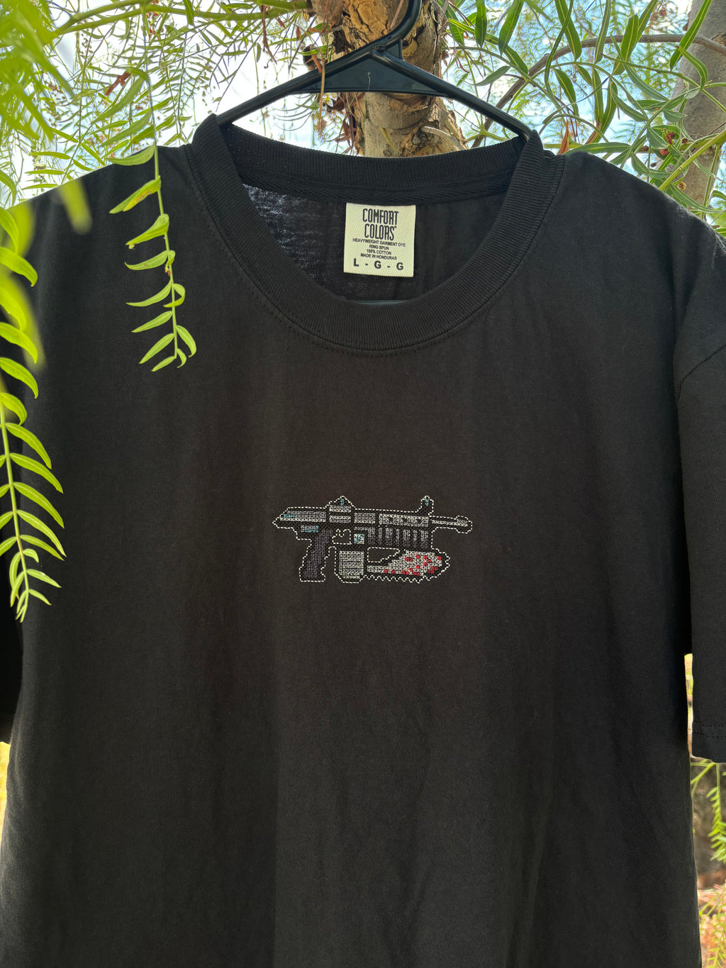 Gears of War Lancer pixel embroidered shirt