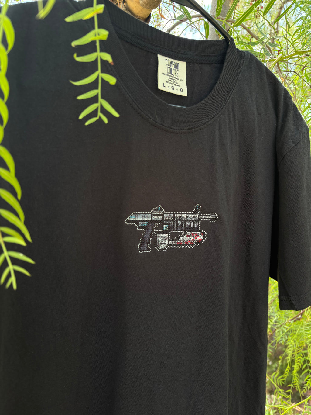 Gears of War Lancer pixel embroidered shirt