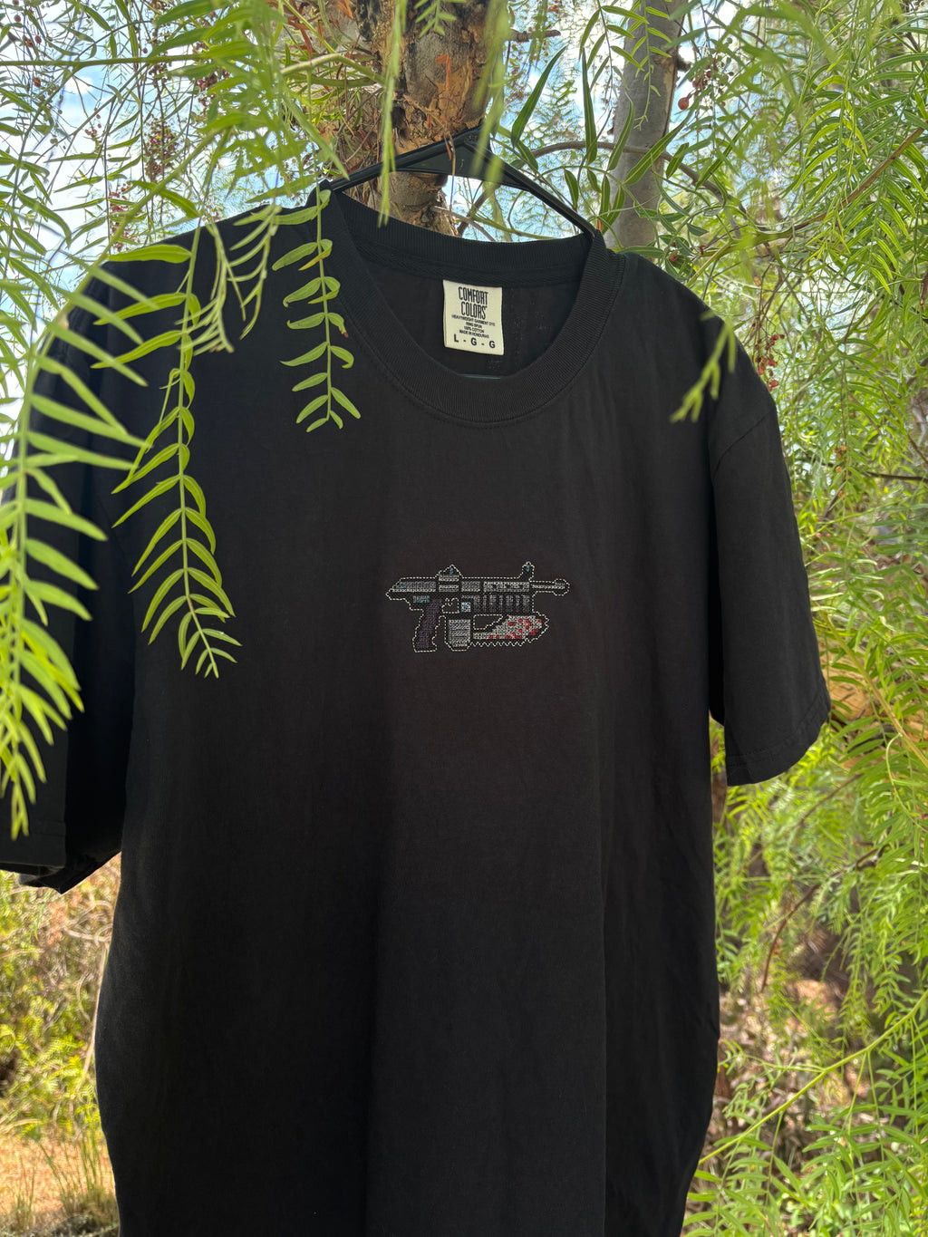 Gears of War Lancer pixel embroidered shirt