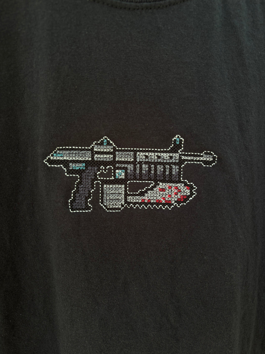 Gears of War Lancer pixel embroidered shirt