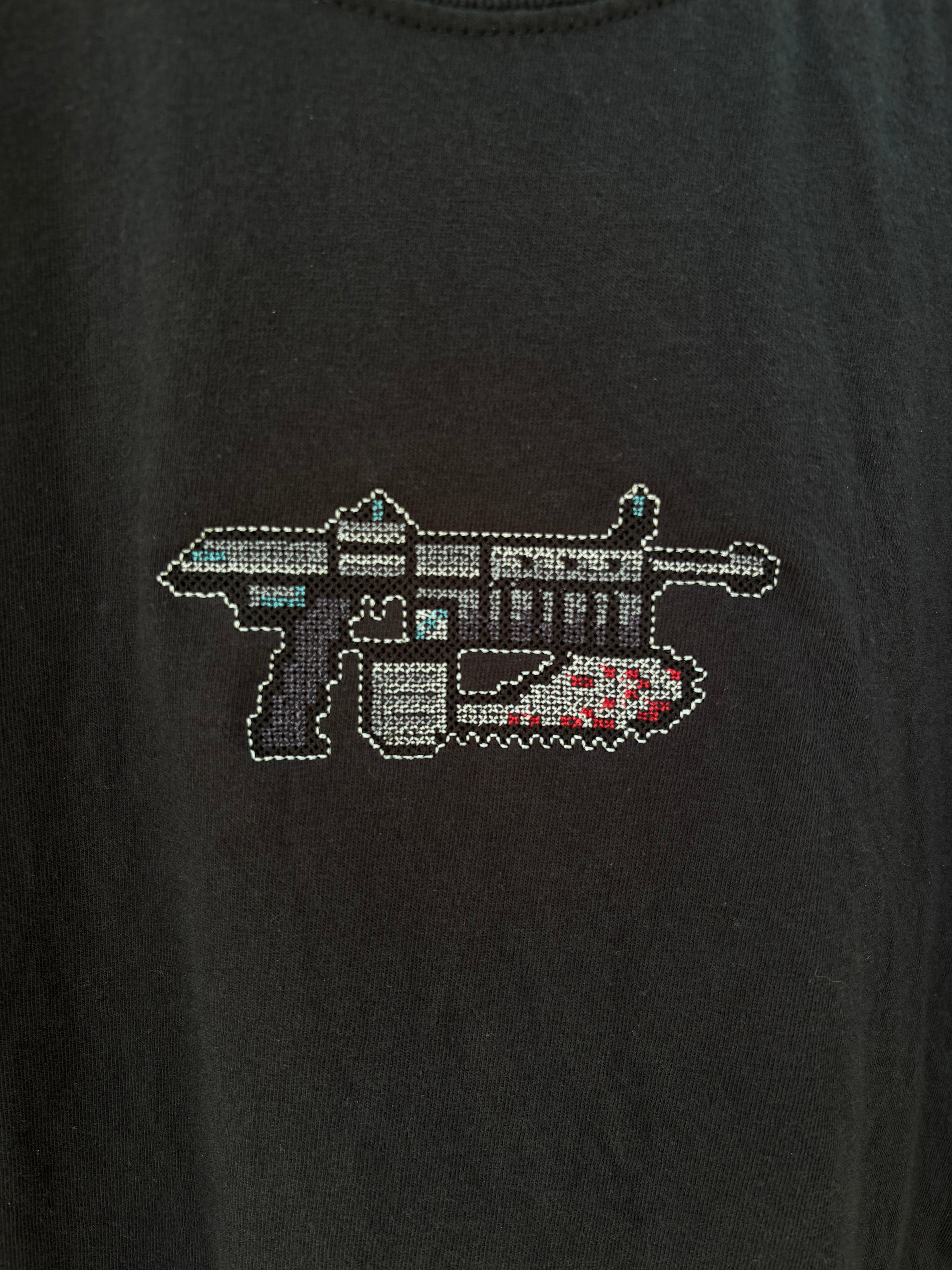 Gears of War Lancer pixel embroidered shirt